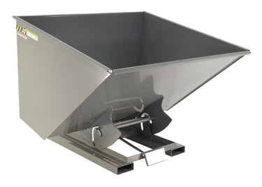 2-1/2 CuYd 70 Degree Light Duty Self Dumping Hopper w/ Bumper Release - Gray